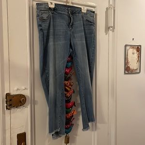 Kut from the Kloth Jeans. Size 14W. Has frayed bottoms.